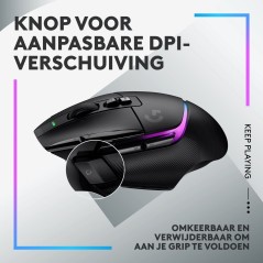 Logitech G G502 X PLUS Optisk Trådløs Sort
